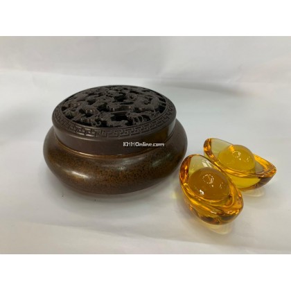 4寸石铜檀香炉